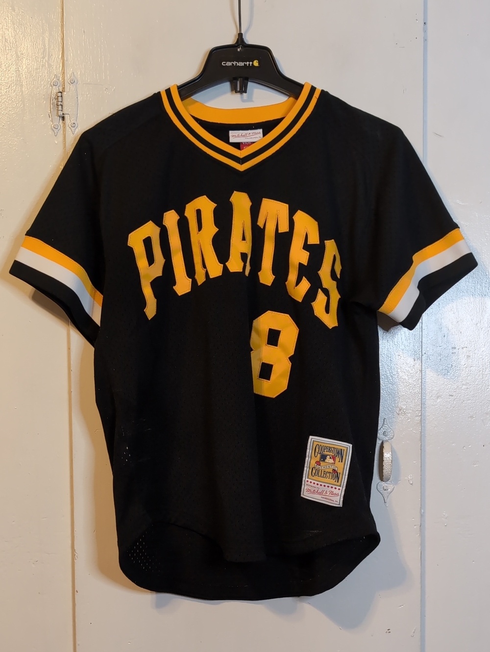 MLB Cooperstown Pittsburgh Pirate Jersey mens large